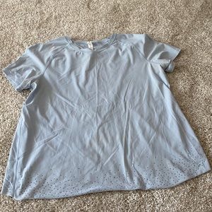 Lulu lemon light blue sri fit top size 6